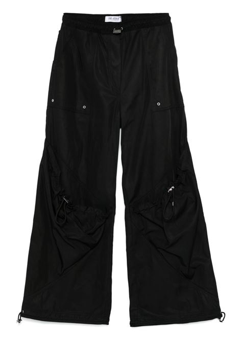 Pantaloni a gamba ampia con coulisse in nero The attico - donna THE ATTICO | 250WCP00255PLL001AA100